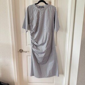Sofie D'Hoore Striped Dress Size 40 Color Blue White